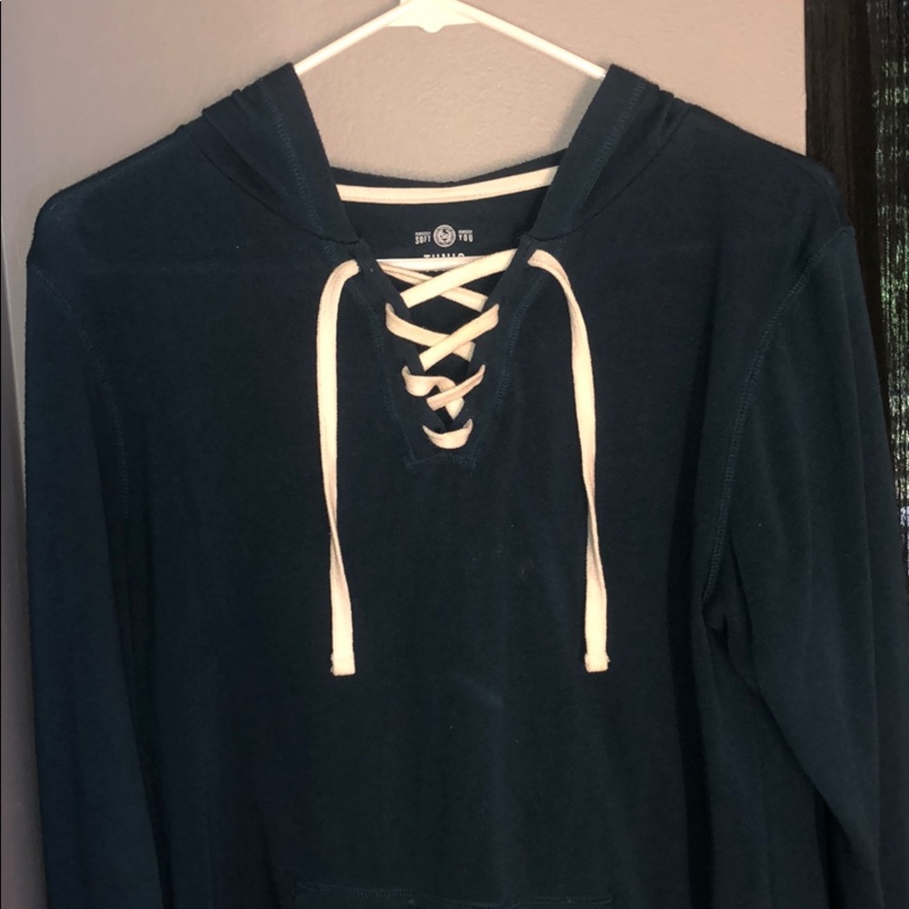 Women’s hoodie with cross strings! Pre-wash⚠️